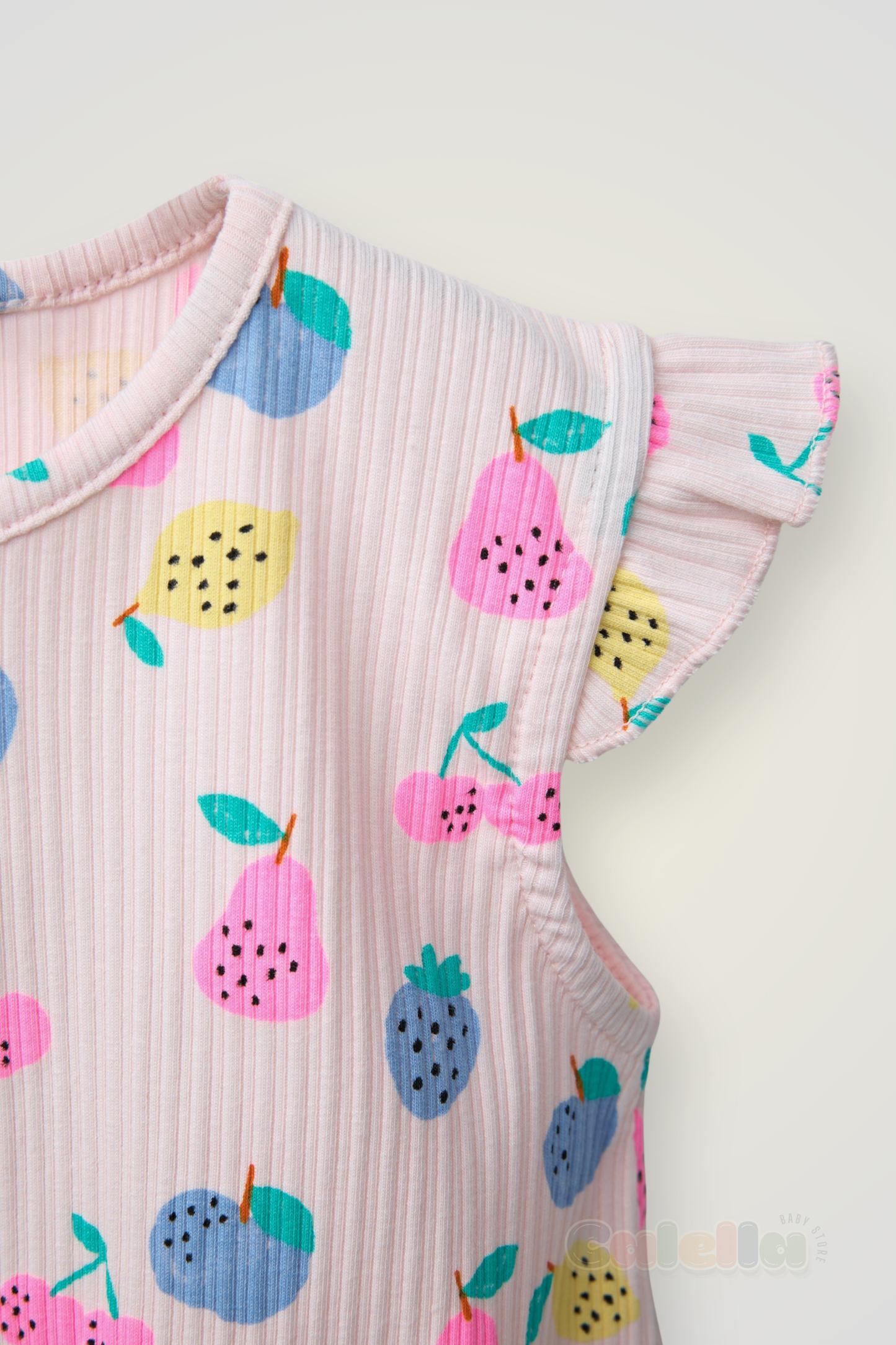 Blusita con Nudo Estampado Frutal