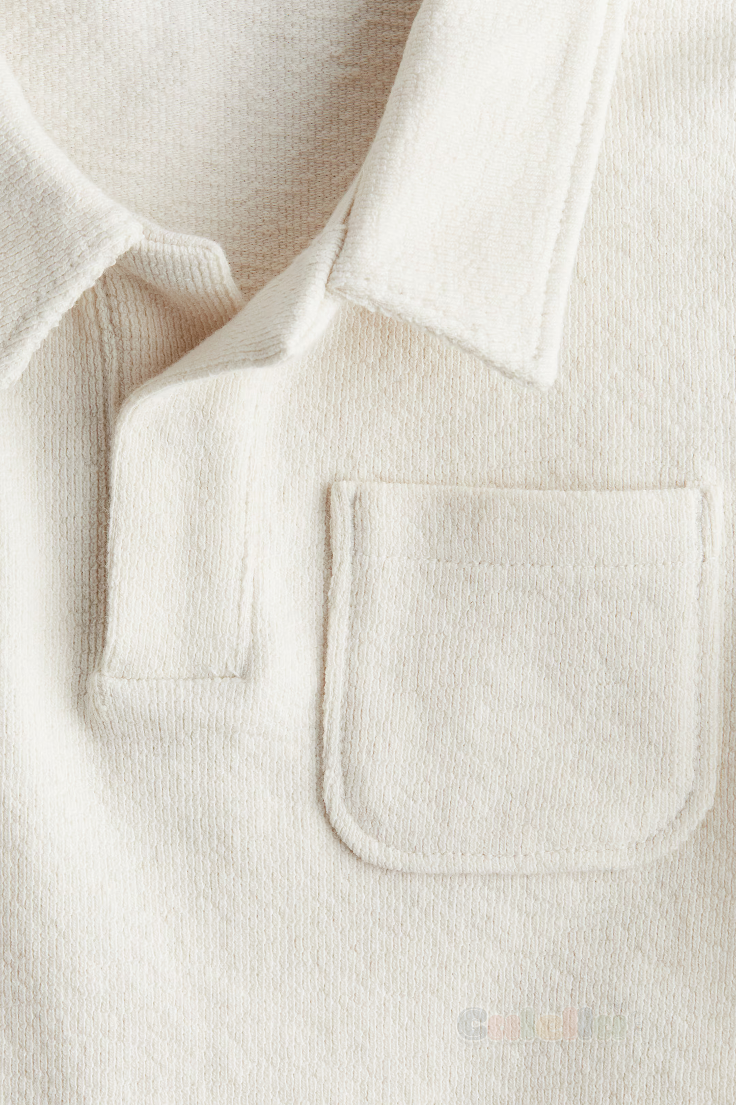 Polo manga corta algodón rizado